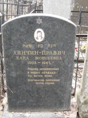 Хинчин-Правич Хана Моисеевна, Москва, Востряковское кладбище