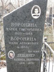 Лещинер Надежда Андреевна, Москва, Востряковское кладбище