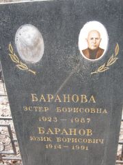 Баранова Эстер Борисовна, Москва, Востряковское кладбище