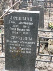 Фришман Хана Абрамовна, Москва, Востряковское кладбище