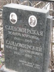 Сандомирская Эсфирь Марковна, Москва, Востряковское кладбище