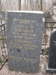 Маркович Исаак Моисеевич, Москва, Востряковское кладбище