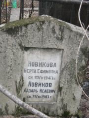 Новикова Берта Ефимовна, Москва, Востряковское кладбище