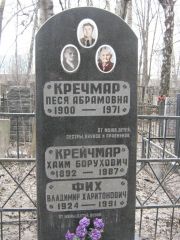Кречмар Песя Абрамовна, Москва, Востряковское кладбище