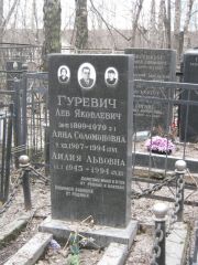 Гуревич Лев Яковлевич, Москва, Востряковское кладбище