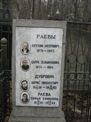 Раева Сарра Зельмановна, Москва, Востряковское кладбище