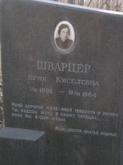 Шварцер Буня Кисилева, Москва, Востряковское кладбище