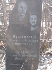 Цукерман Израиль Монович, Москва, Востряковское кладбище