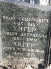 Хигер Яков Семенович, Москва, Востряковское кладбище