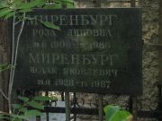 Миренбург Роза Липовна, Москва, Востряковское кладбище