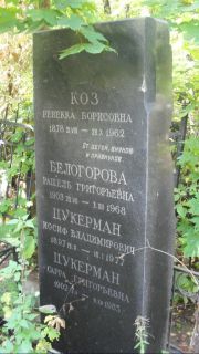 Цукерман Иосиф Владимирович, Москва, Востряковское кладбище