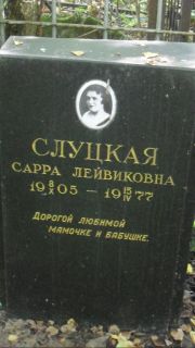 Слуцкая Сарра Лейвиковна, Москва, Востряковское кладбище