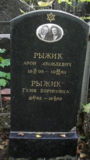 Рыжик Арон Яковлввич, Москва, Востряковское кладбище
