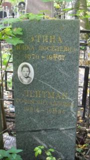 Лейтман Софья Михаиловна, Москва, Востряковское кладбище