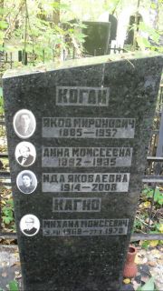 Коган Яков Миронович, Москва, Востряковское кладбище