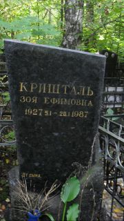 Кришталь Зоя Ефимовна, Москва, Востряковское кладбище