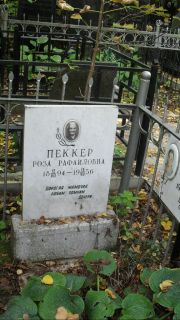 Пеккер Роза Рафаиловна, Москва, Востряковское кладбище