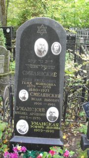 Смелянская Геня Мошковна, Москва, Востряковское кладбище
