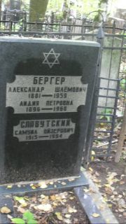 Бергер Александр Шлемович, Москва, Востряковское кладбище