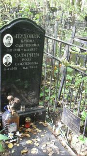 Пудовик Блюма Самуиловна, Москва, Востряковское кладбище