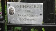 Бунимович Давид Захарович, Москва, Востряковское кладбище