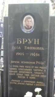 Брун Роза Ефимовна, Москва, Востряковское кладбище