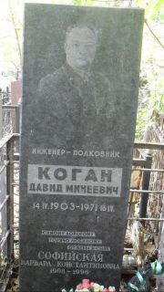 Софийская Варвара Константиновна, Москва, Востряковское кладбище