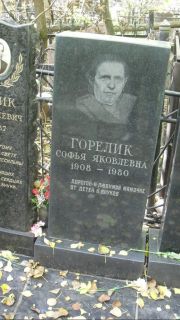 Горелик Софья Яковлевна, Москва, Востряковское кладбище