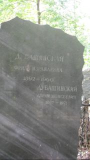Дубашинский Абрам Моисеевич, Москва, Востряковское кладбище