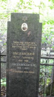 Заславский Ксид Гдальевич, Москва, Востряковское кладбище