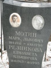 Резникова Елизавета Ильинична, Москва, Востряковское кладбище