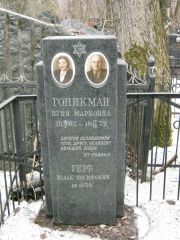 Гоникман Буня Марковна, Москва, Востряковское кладбище