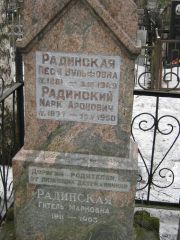 Радинская Песя Вульфовна, Москва, Востряковское кладбище