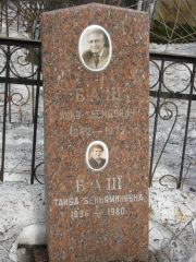 Баш Ицко Лейбович, Москва, Востряковское кладбище