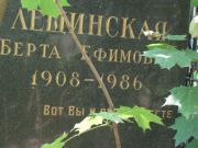 Лещинская Берта Ефимовна, Москва, Востряковское кладбище