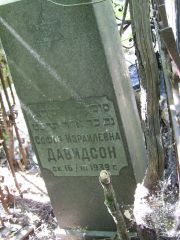 Давидсон Софья Израилевна, Москва, Востряковское кладбище