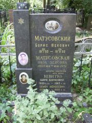 Матусовский Борис Юдкович, Москва, Востряковское кладбище