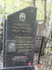 Копетман Рухля Срулевна, Москва, Востряковское кладбище
