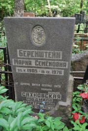 Беренштейн Мария Семеновна, Москва, Востряковское кладбище