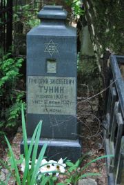 Тунин Григорий Зиновьевич, Москва, Востряковское кладбище