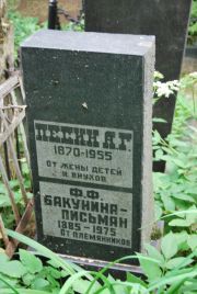 Бакунина-Письман Ф. Ф., Москва, Востряковское кладбище