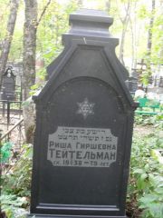 Тейтельман Риша Гиршевна, Москва, Востряковское кладбище