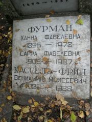 Кассель-Фрид Вениамин Моисеевич, Москва, Востряковское кладбище