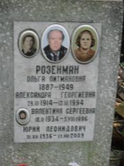 Розенман Ольга Литмановна, Москва, Востряковское кладбище