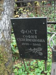 Фост София Сулеймановна, Москва, Востряковское кладбище