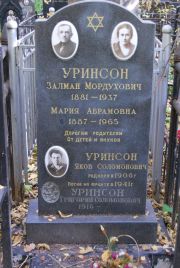 Уринсон Залман Мордухович, Москва, Востряковское кладбище