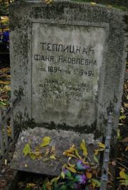 Теплицкая Фаня Яковлевна, Москва, Востряковское кладбище