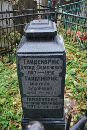 Гайденбрик Давид Семенович, Москва, Востряковское кладбище