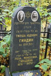 Гиндин Гирша Юдович, Москва, Востряковское кладбище