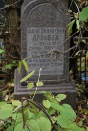 Аронова Фаня Яковлевна, Москва, Востряковское кладбище